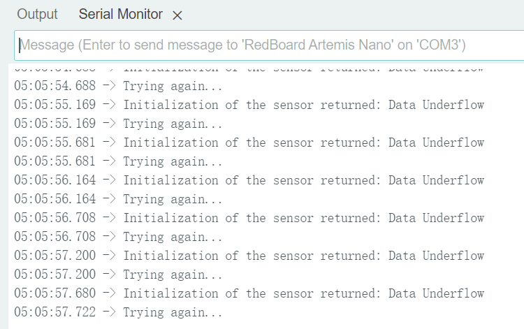 data underflow